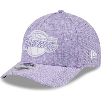 Gorra curva violeta snapback 9FORTY M-Crown A Frame Cotton Weave de Los Angeles Lakers NBA de New Era