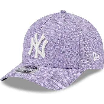Fioletowa czapka z daszkiem snapback 9FORTY M-Crown A Frame Cotton Weave New York Yankees MLB od New Era
