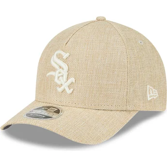 Gorra curva beige snapback 9FORTY M-Crown A Frame Cotton Weave de Chicago White Sox MLB de New Era