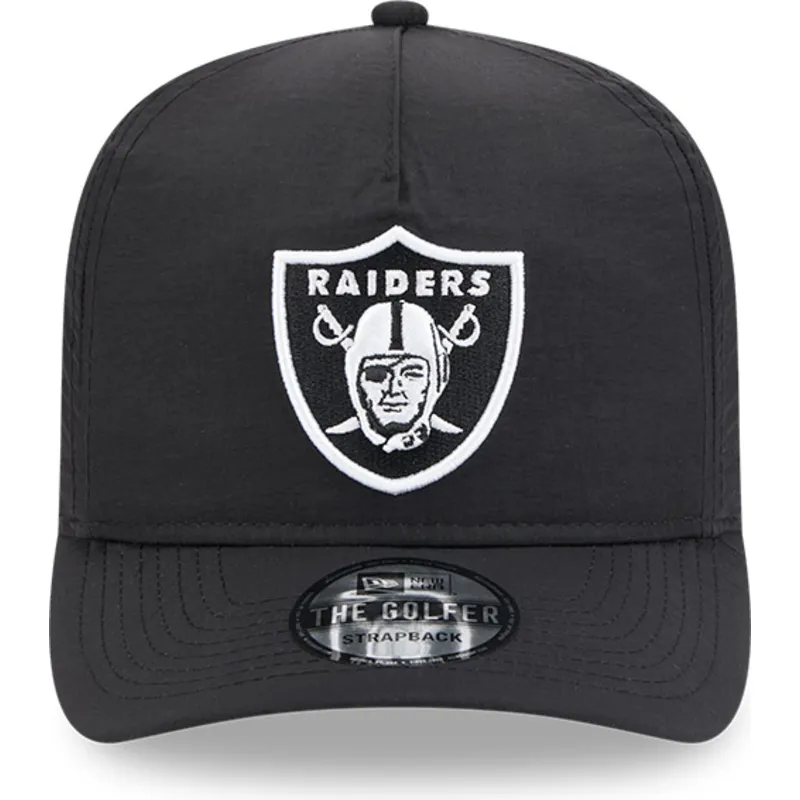 svart-justerbar-bojd-keps-golfer-everyday-nylon-fran-las-vegas-raiders-nfl-av-new-era