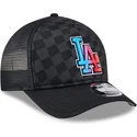 casquette-trucker-noire-9forty-m-crown-a-frame-gradient-raceway-los-angeles-dodgers-mlb-new-era