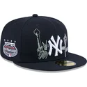 casquette-plate-bleue-marine-ajustee-59fifty-state-stitch-new-york-yankees-mlb-new-era