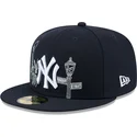 marineblaue-anliegende-59fifty-state-stitch-flat-cap-der-new-york-yankees-mlb-von-new-era