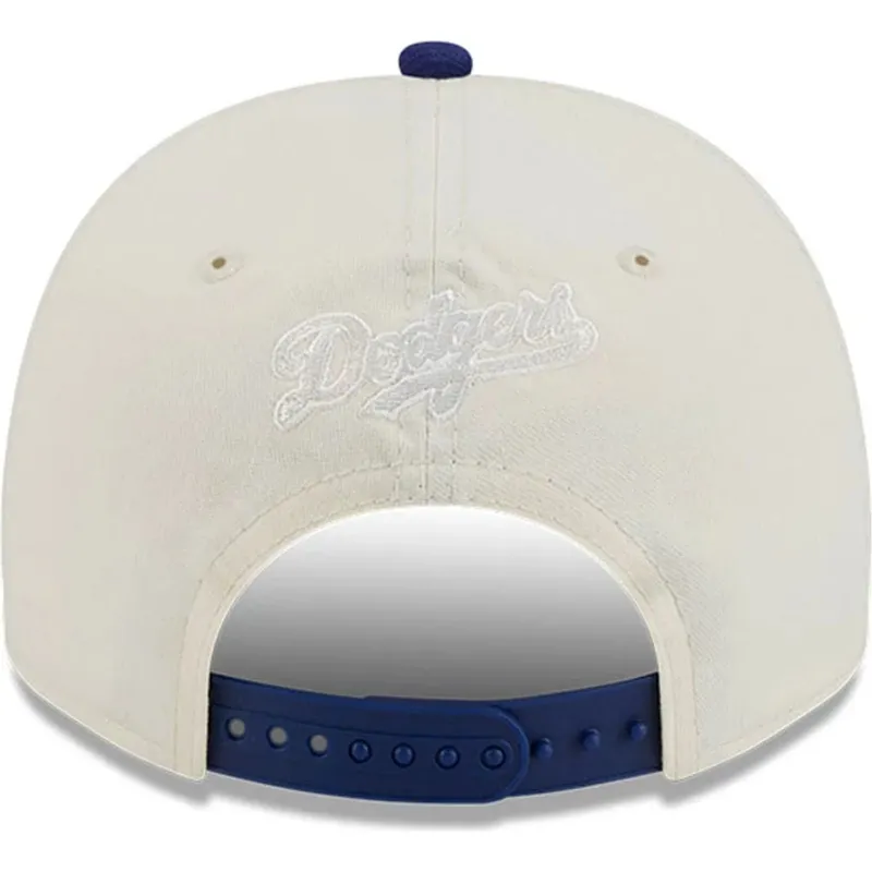 weisse-und-blaue-gebogene-snapback-kappe-golfer-team-scribble-der-los-angeles-dodgers-mlb-von-new-era