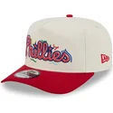 weisse-und-rote-snapback-golfer-cap-mit-gebogenem-schirm-philadelphia-phillies-mlb-team-scribble-von-new-era