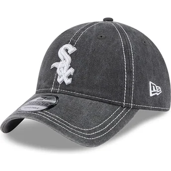 Gorra curva gris ajustable 9TWENTY Washed Contrast de Chicago White Sox MLB de New Era