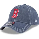 casquette-courbee-bleue-ajustable-9twenty-washed-contrast-boston-red-sox-mlb-new-era