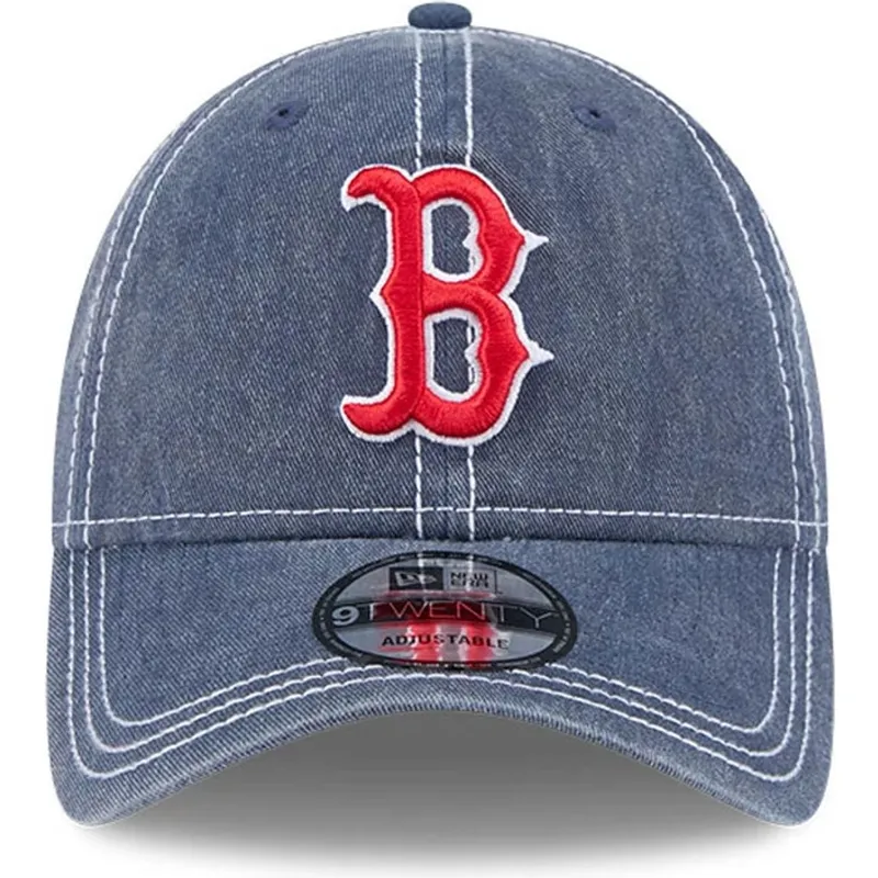 niebieska-zakrzywiona-czapka-regulowana-9twenty-washed-contrast-boston-red-sox-mlb-od-new-era