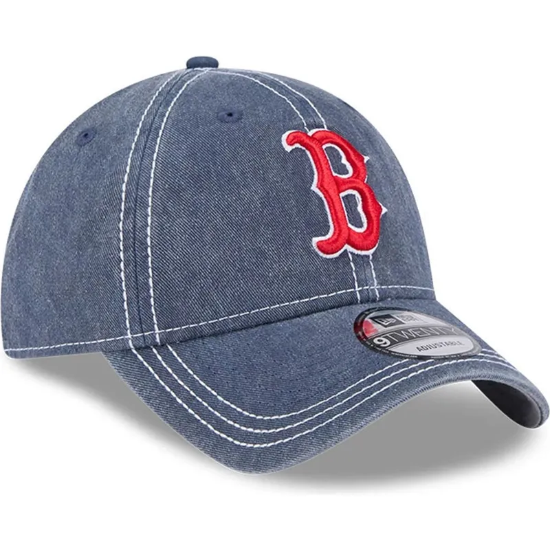 niebieska-zakrzywiona-czapka-regulowana-9twenty-washed-contrast-boston-red-sox-mlb-od-new-era