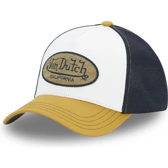 Gorra trucker bianca, nera e gialla TERRY04 di Von Dutch