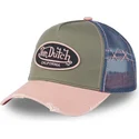 gorra-trucker-verde-blu-e-rosa-used-03-di-von-dutch