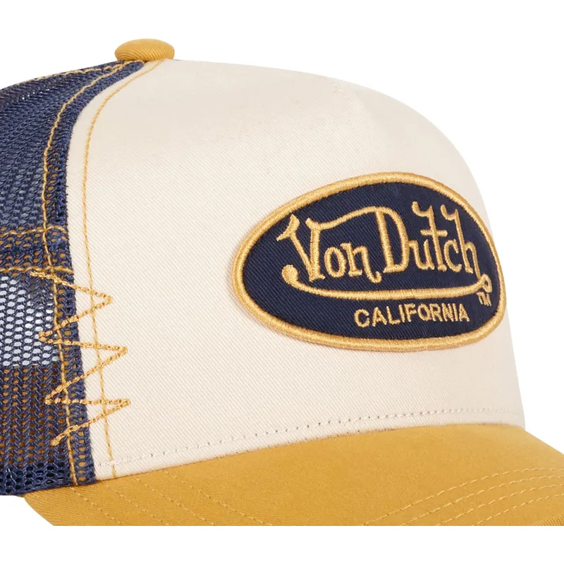 cappellino-trucker-beige-blu-e-giallo-used-05-di-von-dutch
