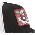 capslab-harley-quinn-dc8-que-dc-comics-black-and-white-trucker-hat