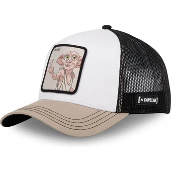 Gorra Trucker Weiß, Schwarz und Beige Dobby DOB1 Harry Potter von Capslab