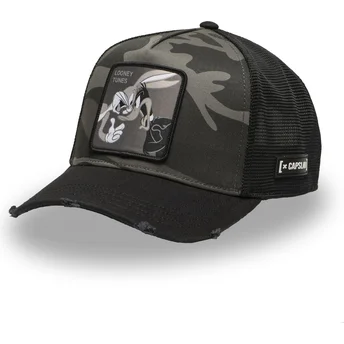 Capslab Bugs Bunny and Daffy Duck LOO11 BD Looney Tunes Multicolor Trucker Hat