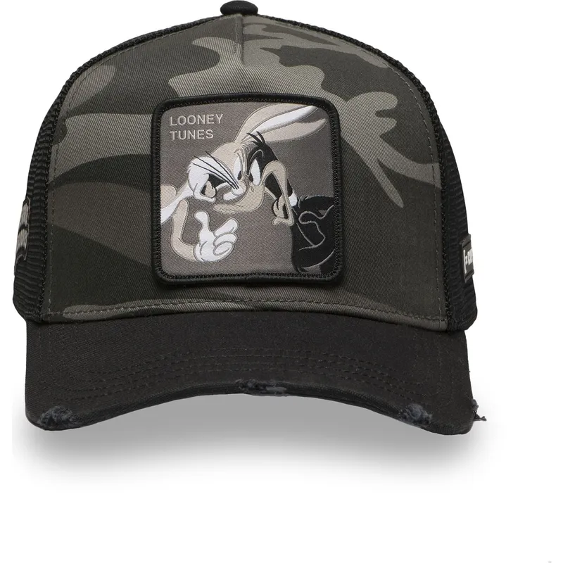 mehrfarbige-trucker-kappe-bugs-bunny-und-daffy-duck-loo11-bd-looney-tunes-von-capslab