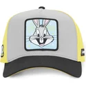 graue-gelbe-und-schwarze-gebogene-snapback-kappe-bugs-bunny-loo11-bep1-looney-tunes-von-capslab