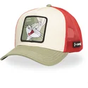 cappellino-trucker-beige-rosso-e-verde-bugs-bunny-loo11-bug1-looney-tunes-di-capslab