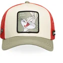 casquette-trucker-beige-rouge-et-verte-bugs-bunny-loo11-bug1-looney-tunes-capslab