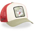 capslab-bugs-bunny-loo11-bug1-looney-tunes-beige-red-and-green-trucker-hat