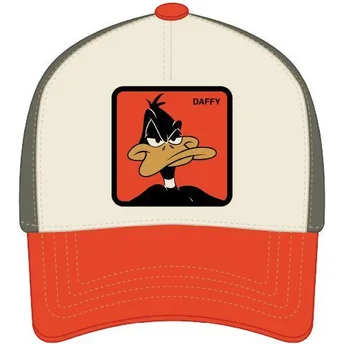 Czapka z zakrzywionym daszkiem beżowo-pomarańczowa snapback Kaczor Daffy LOO11 DAF Looney Tunes od Capslab