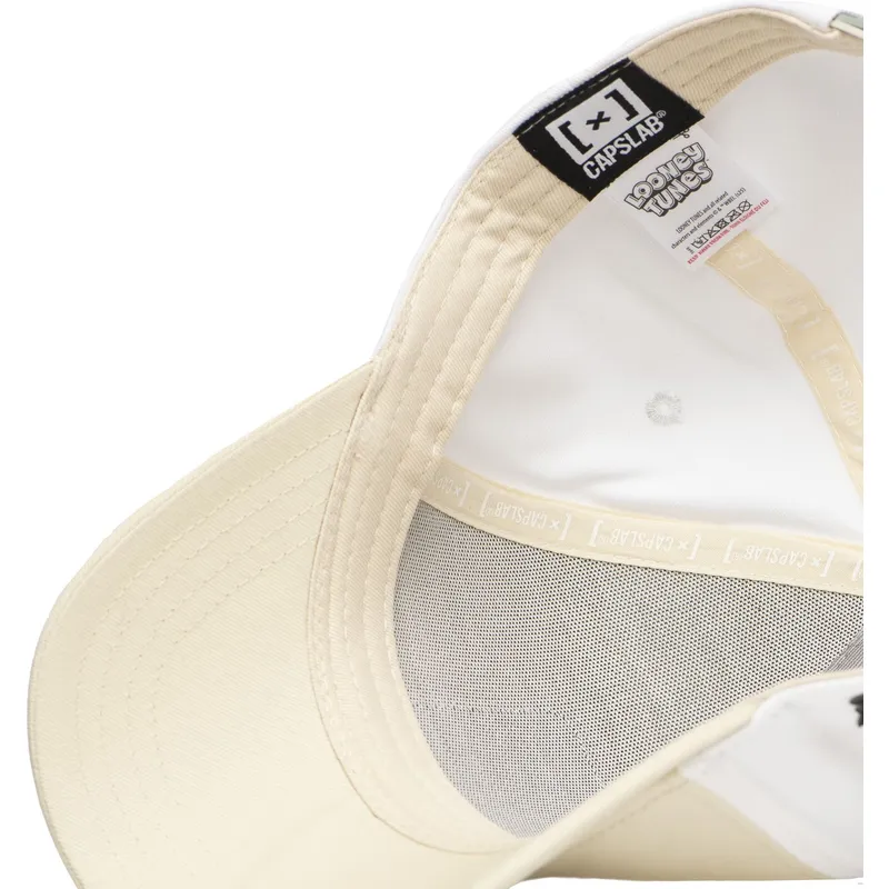 cappellino-snapback-curvo-beige-e-bianco-pato-lucas-loo11-daf2-looney-tunes-di-capslab