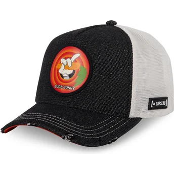 Καπέλο Trucker μαύρο και άσπρο Bugs Bunny LOO11 HAN Looney Tunes από Capslab