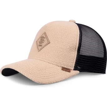 Gorra trucker marrone e nera HFT Pole Fleece di Djinns