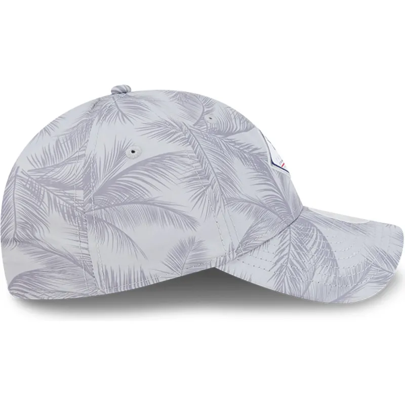 graue-verstellbare-curved-cap-fur-damen-9twenty-leaf-open-back-spring-training-fan-pack-2025-der-new-york-yankees-mlb-von-new-er