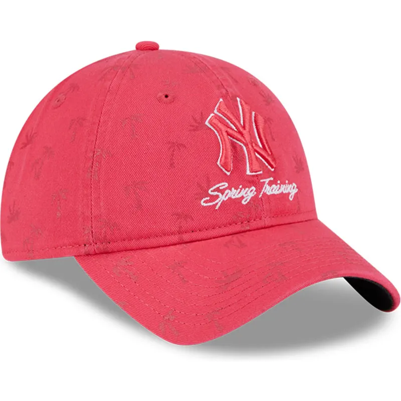 rozowa-regulowana-czapka-z-zakrzywionym-daszkiem-dla-kobiet-9twenty-pattern-spring-training-fan-pack-2025-new-york-yankees-mlb-n