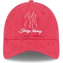 new-era-new-york-yankees-mlb-9twenty-pattern-spring-training-fan-pack-2025-justerbar-rosa-kurvkeps-for-kvinnor