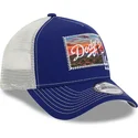 trucker-cap-blau-und-weiss-9forty-a-frame-patch-spring-training-fan-pack-2025-der-los-angeles-dodgers-mlb-von-new-era
