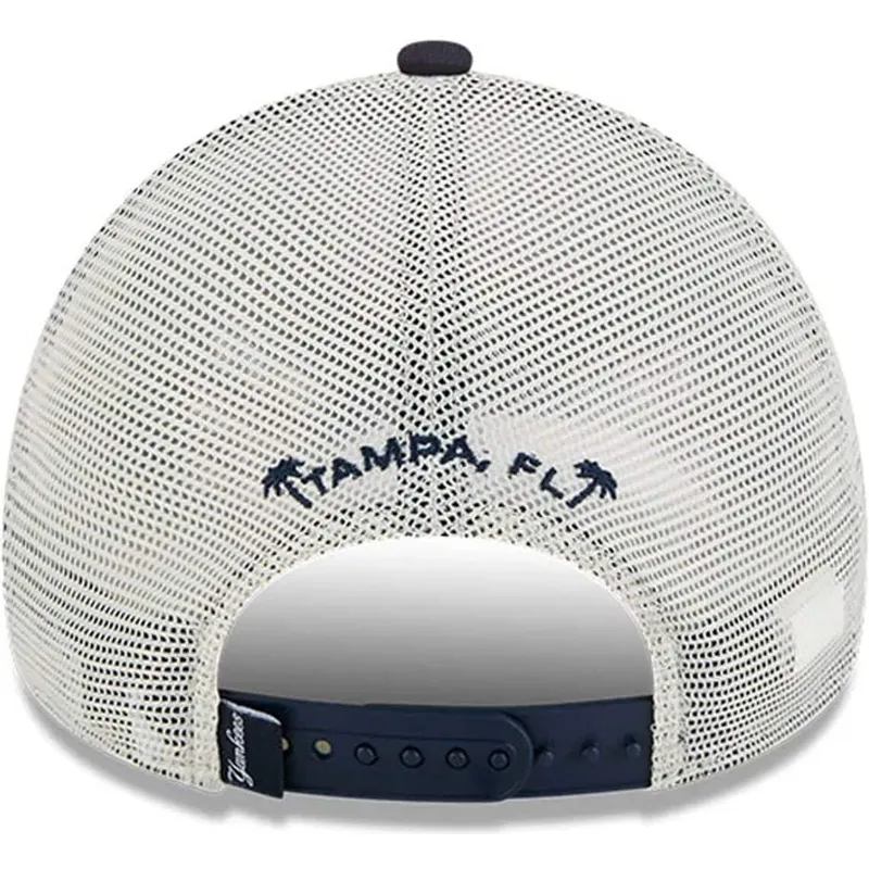 trucker-cap-marineblau-und-weiss-9forty-a-frame-patch-spring-training-fan-pack-2025-von-new-york-yankees-mlb-von-new-era