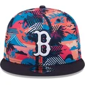 casquette-plate-multicolore-snapback-9fifty-printed-spring-training-fan-pack-2025-boston-red-sox-mlb-new-era