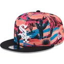 new-era-flat-brim-9fifty-printed-spring-training-fan-pack-2025-chicago-white-sox-mlb-multicolor-snapback-cap