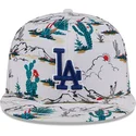 gorra-plana-blanca-snapback-9fifty-print-spring-training-fan-pack-2025-de-los-angeles-dodgers-mlb-de-new-era