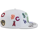 weisse-flache-snapback-kappe-9fifty-scatter-spring-training-fan-pack-2025-von-mlb-cactus-league-logo-von-new-era