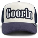 cappellino-trucker-beige-e-blu-marino-full-flavor-wordmark-french-terry-di-goorin-bros