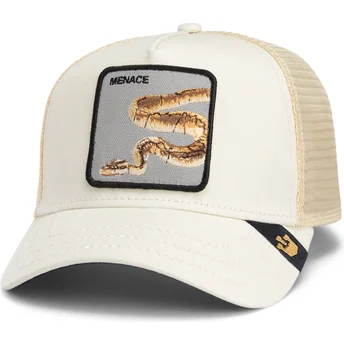 Gorra trucker beige serpente Menace Deadly Companion Core Canvas The Farm di Goorin Bros.