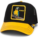 czarna-i-zolta-czapka-trucker-z-papuga-the-rowdy-bird-fab-farm-od-goorin-bros