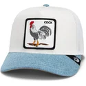 czapka-trucker-biala-i-niebieska-kogut-cock-rooster-fan-institution-ball-club-global-core-denim-the-farm-od-goorin-bros