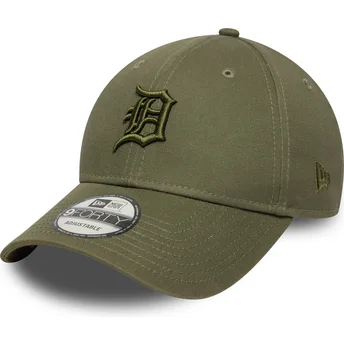 Casquette courbée verte ajustable avec logo vert 9FORTY Colour Pack Detroit Tigers MLB New Era