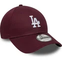 casquette-courbee-grenat-ajustable-9forty-colour-pack-los-angeles-dodgers-mlb-new-era