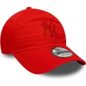 casquette-courbee-rouge-ajustable-avec-logo-rouge-9twenty-colour-pack-new-york-yankees-mlb-new-era