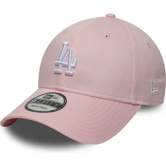 Cappellino curvo rosa regolabile 9FORTY Colour Pack dei Los Angeles Dodgers MLB di New Era