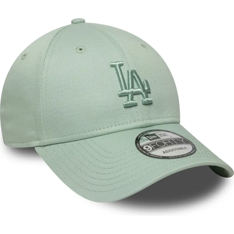 hellgrune-verstellbare-curved-cap-mit-grunem-logo-9forty-colour-pack-der-los-angeles-dodgers-mlb-von-new-era