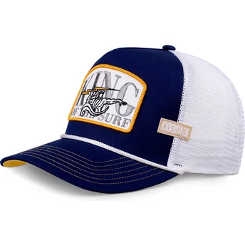 Cappellino trucker blu navy e bianco King Of The Surf HFT di Coastal