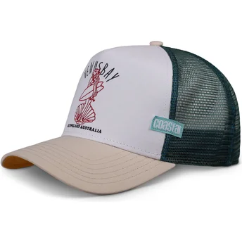 Coastal Venus Bay HFT White, Green and Beige Trucker Hat