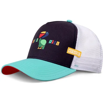 Cappellino trucker blu navy e bianco Costa Rica HFT di Coastal