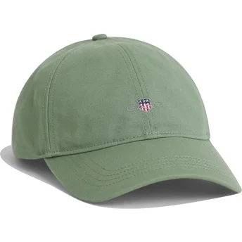 Ρυθμιζόμενο πράσινο καπέλο με κυρτό γείσο Shield Cotton Twill Kalamata Green της Gant
